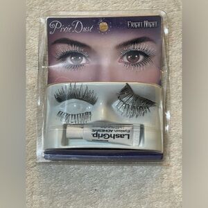 Pixie Dust Silver Glitter False Eyelashes with Adhesive